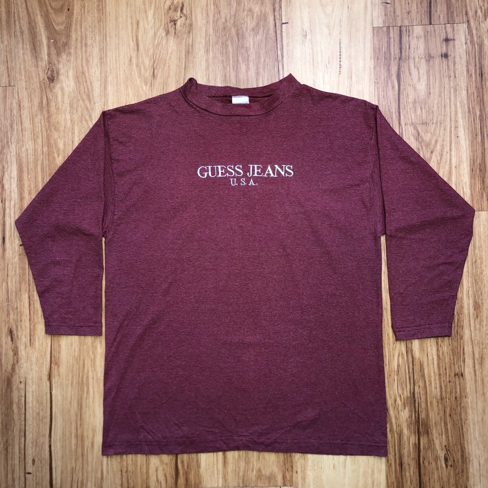 *SOLD* GUESS JEANS USA | Vintage Georges Marciano 80s Striped 3/4 Sleeve (L)